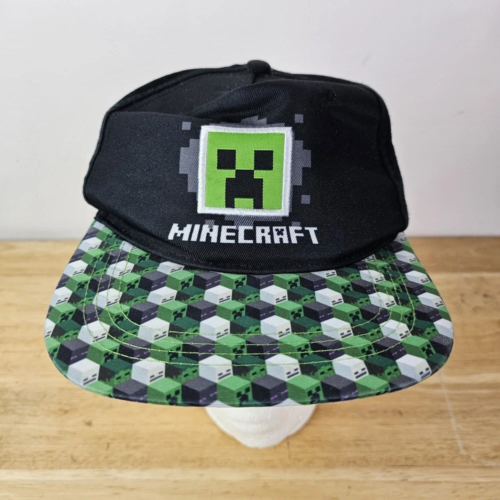 Minecraft Creeper boys/girls Baseball Cap Hat Youth Size OSFM Black Green